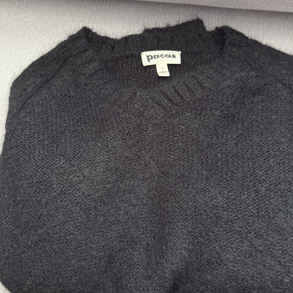 Pacas Black Alpaca Knit Sweater - Picture 1 of 10